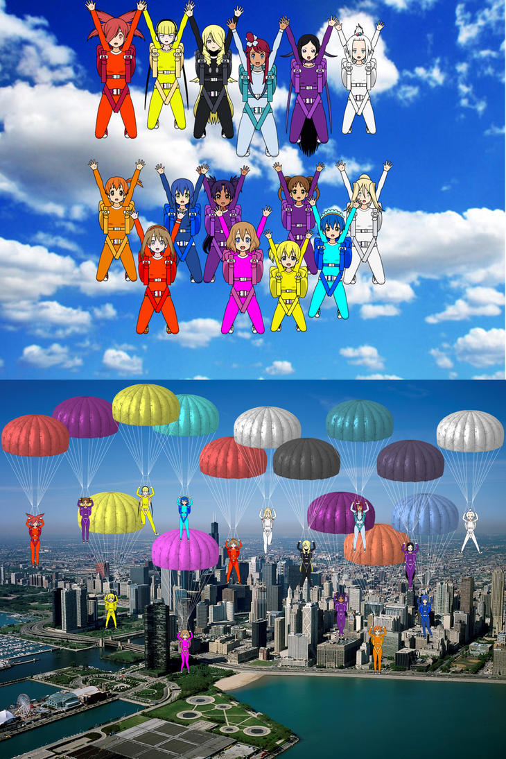 Pokemon Girls Parachute Team In Action by ChrisTitanZone45 on DeviantArt