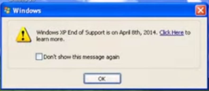 Windows XP End-Of-Support message by Mikolaj2009 on DeviantArt