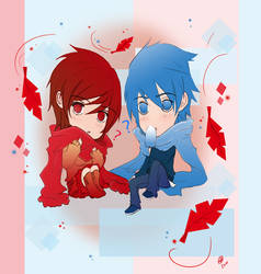 Vocaloid : Meiko and Kaito by KickBass77