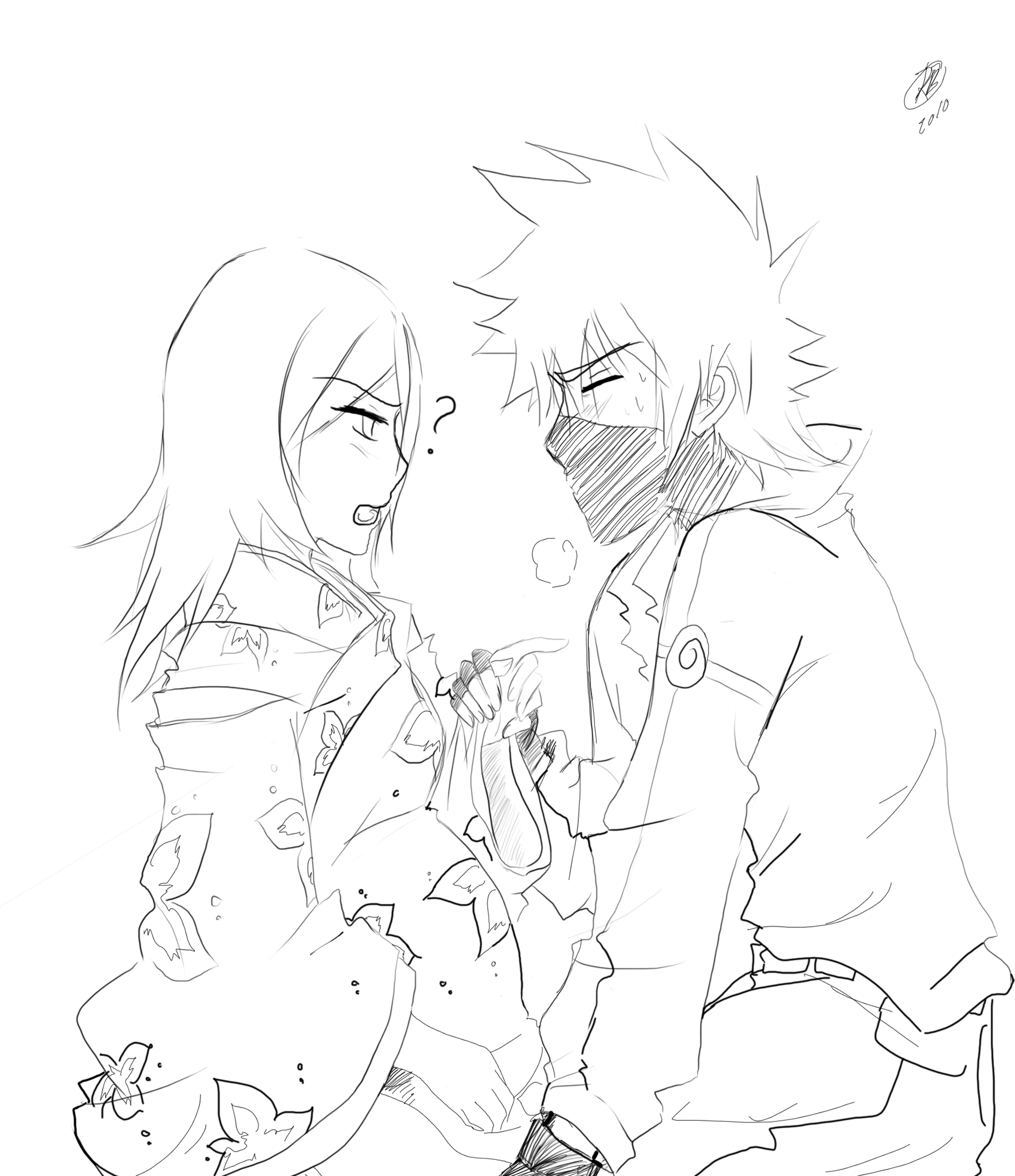 Kakashi and Anko_Sketch