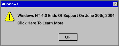 Windows NT 4.0 End Of Support Error Message PNG by Ericktbv on DeviantArt