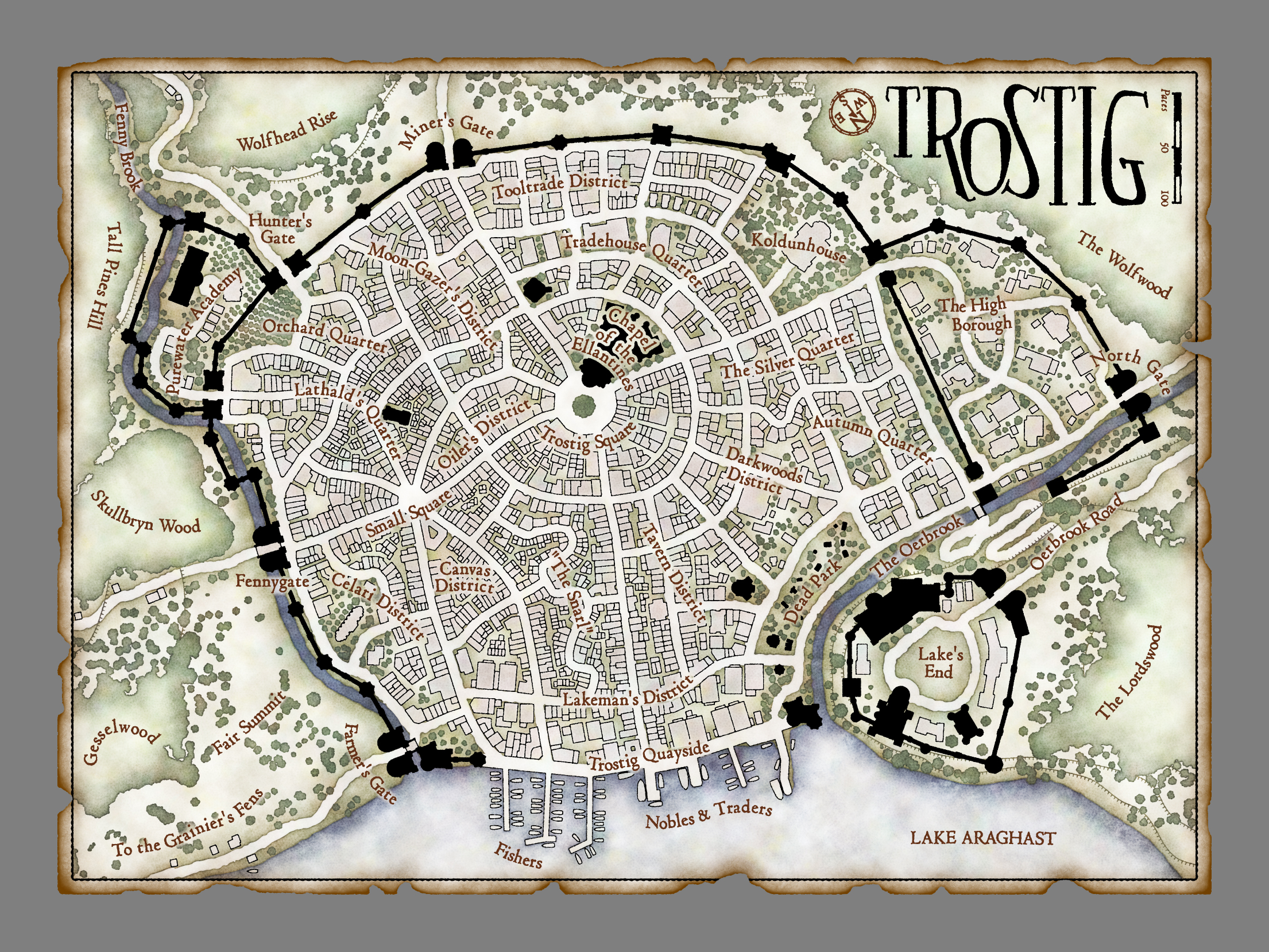 Trostig Town Plan (Side A)