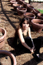 Rachel Dashae Among the Flowerpots