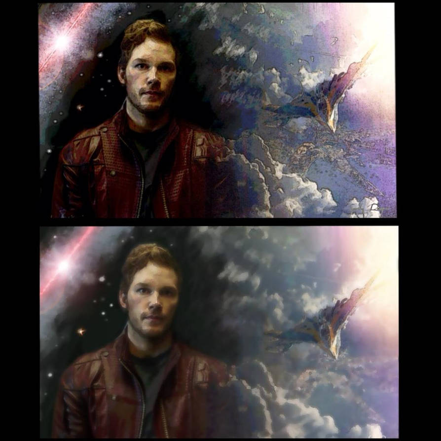 Gotg Drawing edit of a Digital Painting GoTG by Sandy-reaper on DeviantArt