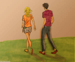 Percabeth on the sunset