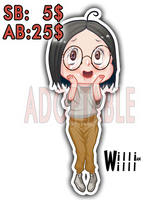 [OPEN] Chibi Girl With Glasses by WilliamWilll