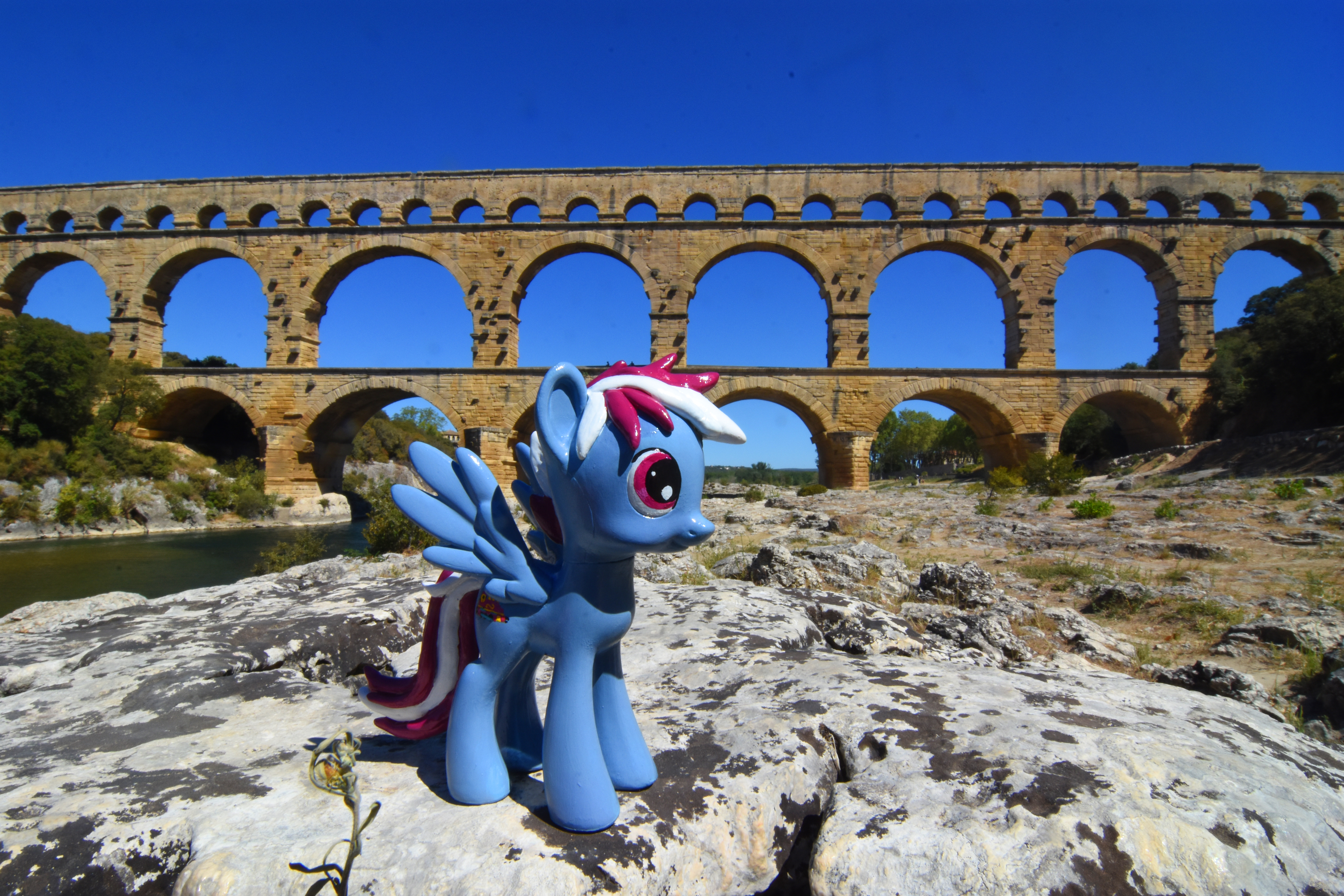 Steam Loco at the Pont du Gard