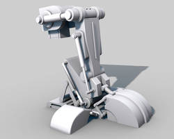 Rendered 3d mechanical leg