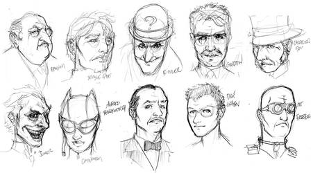 Batman characters sketch