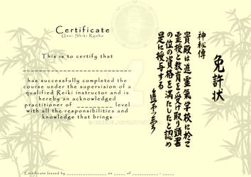 Reiki Certificate
