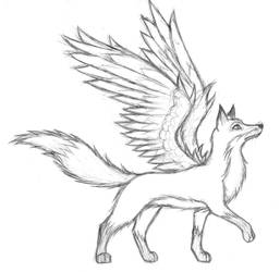 Cartoony-ish fox with wings