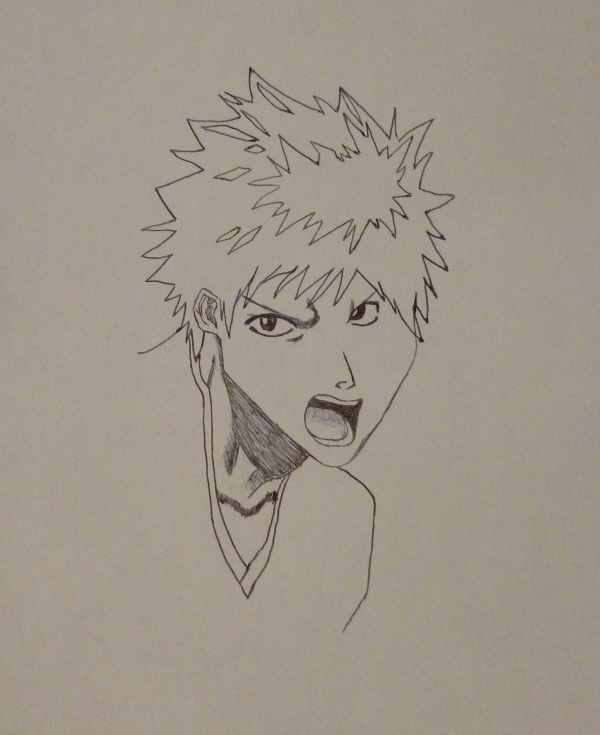 Ichigo Kurosaki Screaming in Anger by tuttles25 on DeviantArt