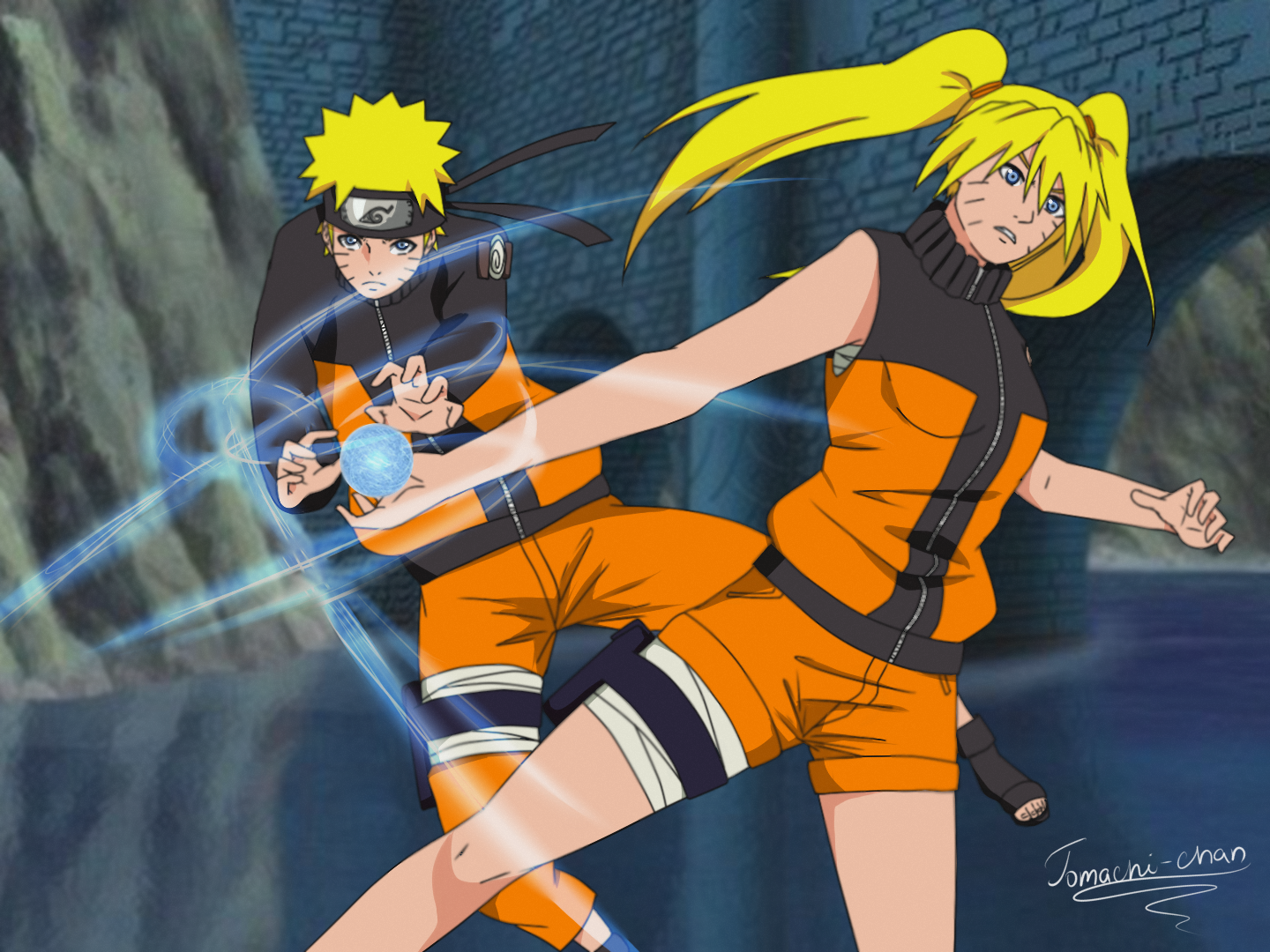 uzumaki naruto and naruko (naruto and 1 more) drawn by athanatosora