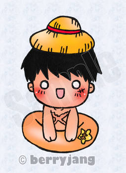 Summer time with chibi Luffy