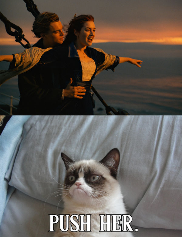 Grumpy Cat Watches Titanic by DoranBladefist on DeviantArt