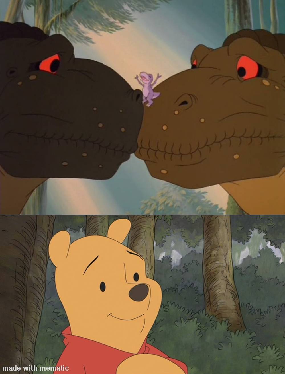 Pooh Bear is touched by Chomper's reunion by SmurfyUnderdog on DeviantArt