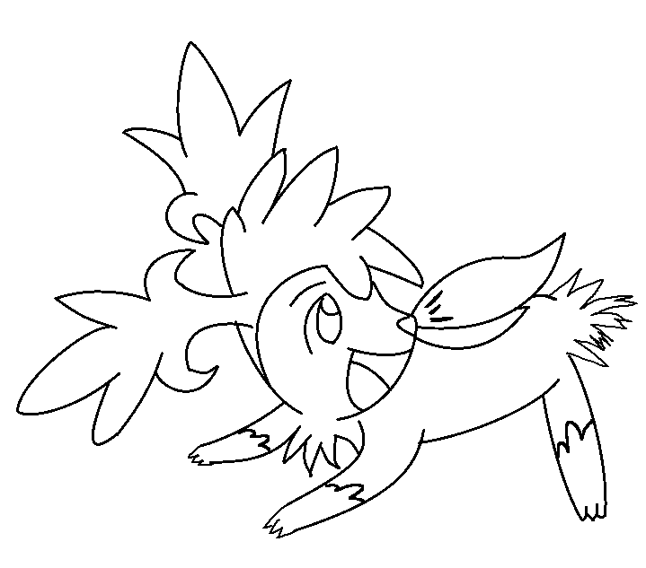 shaymin lineart 1