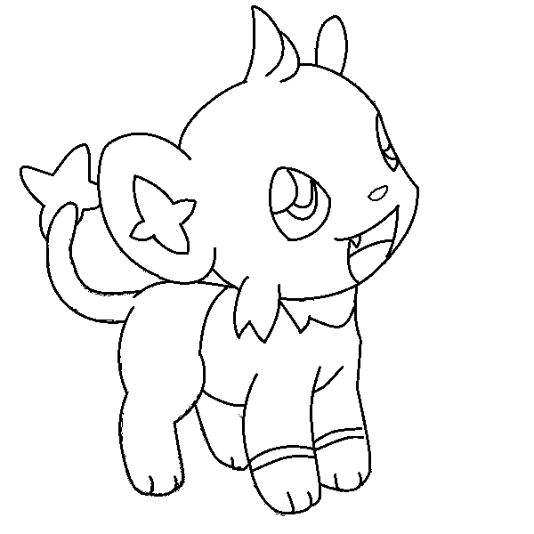 shinx lineart 1 'request' by michy123