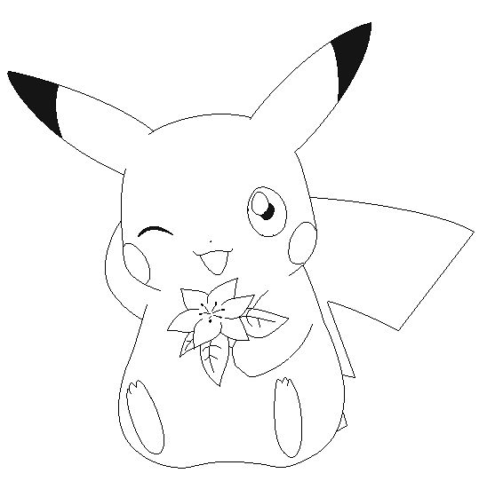 Line Vector Pikachu pikachu lineart 3 by michy123 on DeviantArt