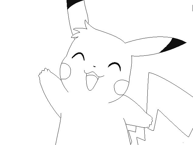 Line Vector Pikachu pikachu lineart 4 by michy123 on DeviantArt