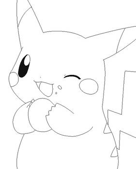 pikachu lineart 5