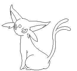 Espeon lineart1