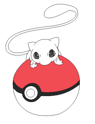 mew lineart 2