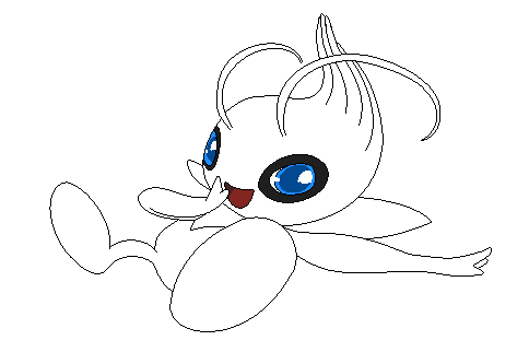 celebi lineart1