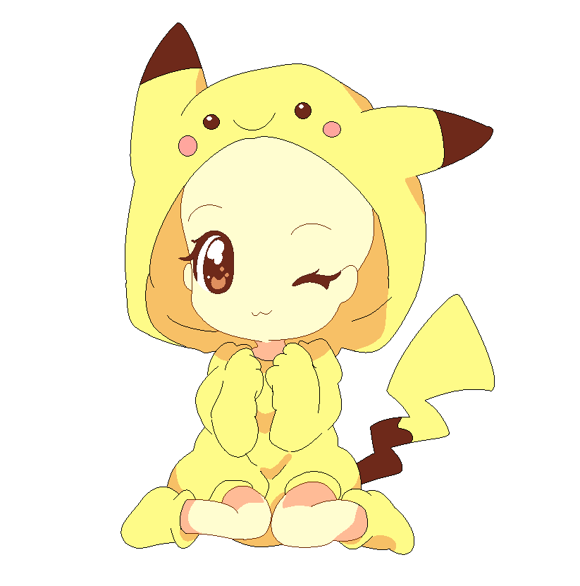 Girl in pikachu costume base