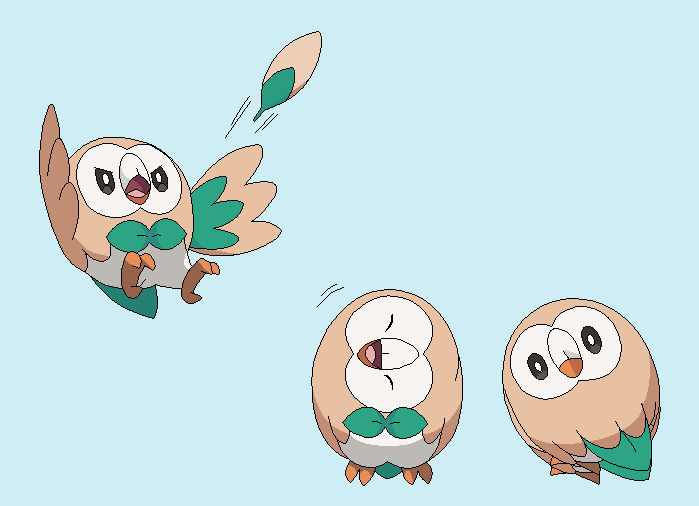 Rowlet lineart