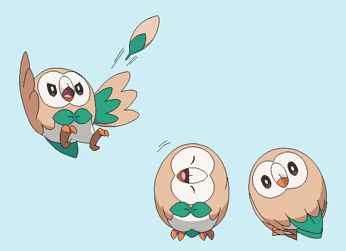 Rowlet Fighting Rowlet lineart by michy123 on DeviantArt