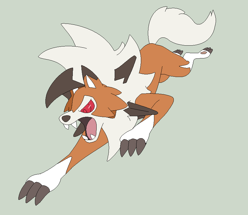 Dusk Form Lycanroc lineart