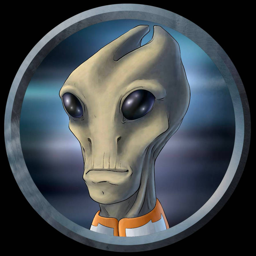 Salarian engineer token by richardsimpsonart on DeviantArt