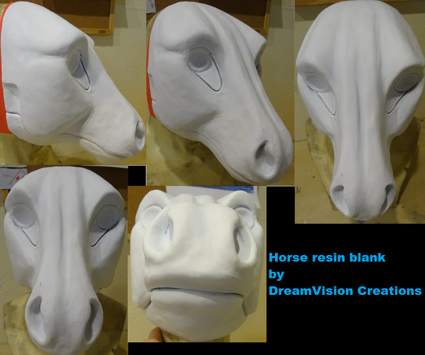 Horse resin blank