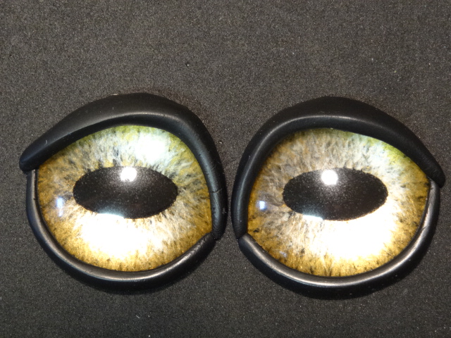 Painted amber horse eyes