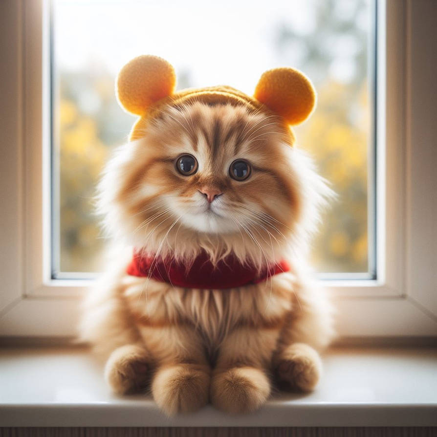 Pooh Cat 2 by CrypticPaw on DeviantArt