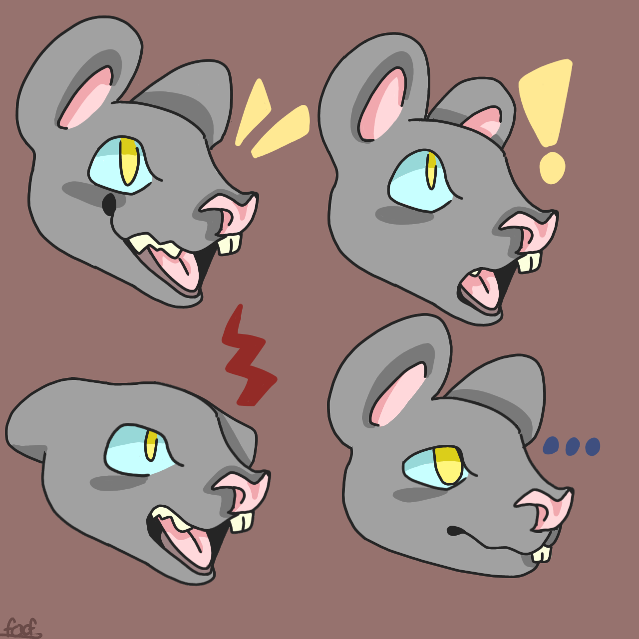 Rat expressions! by floofballtina on DeviantArt