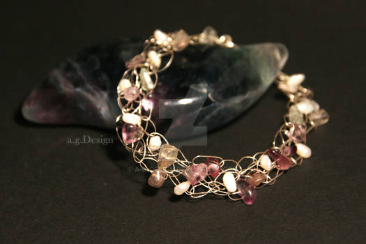 Pearl and Fluorite Bracelet