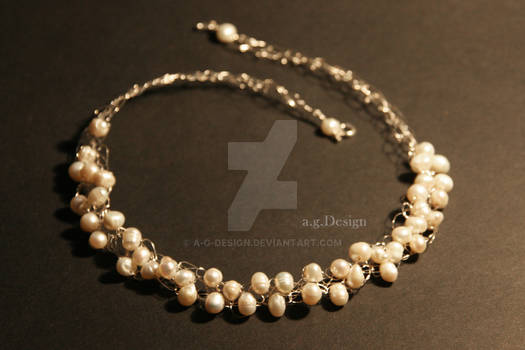 Pearl and 925 Silver Necklace