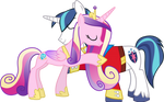 Princess Cadance and Shining Armour Hugging by 90Sigma