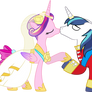 Princess Cadance and Shining Armour Kissing