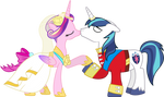 Princess Cadance and Shining Armour Kissing by 90Sigma