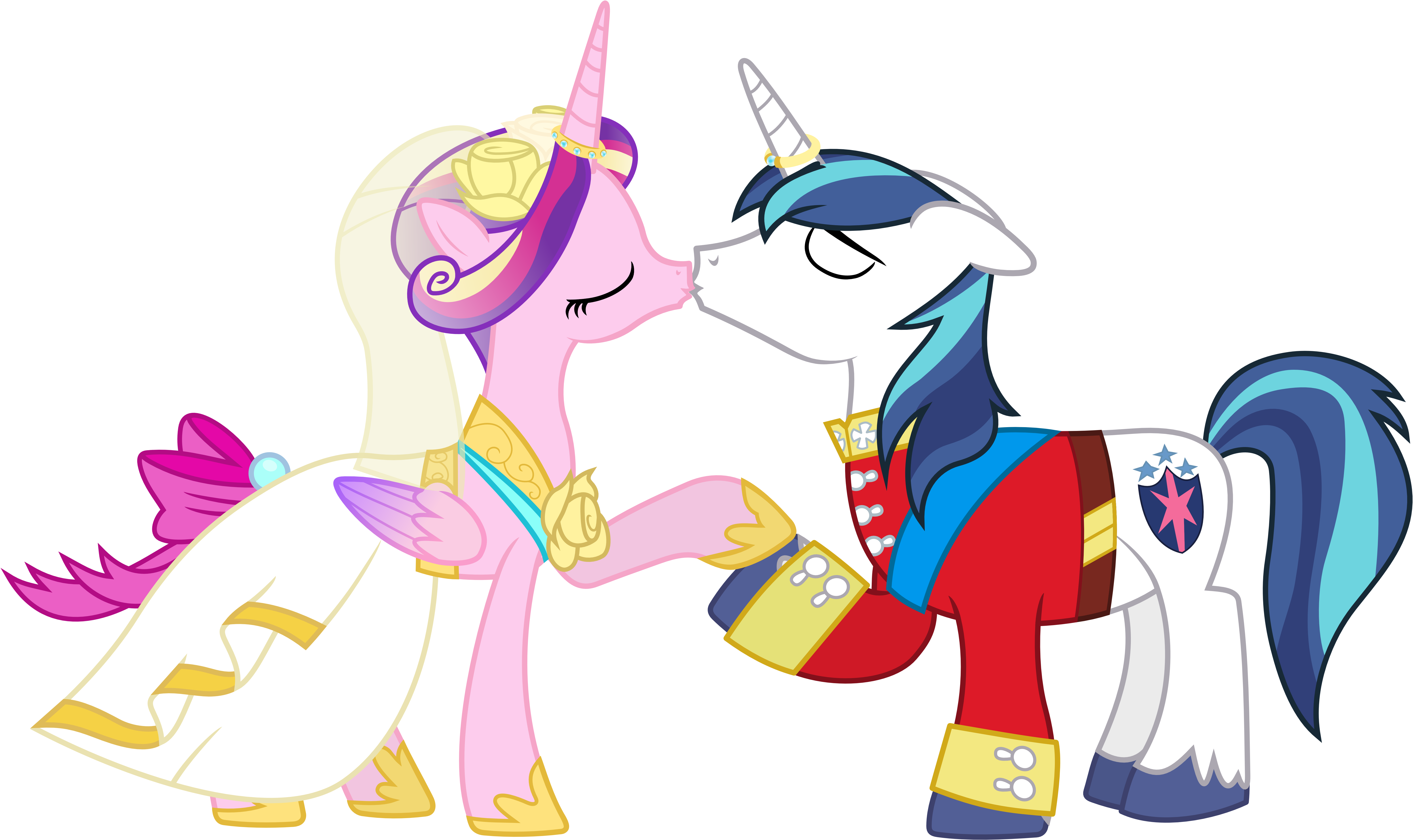 Princess Cadance and Shining Armour Kissing by 90Sigma on DeviantArt