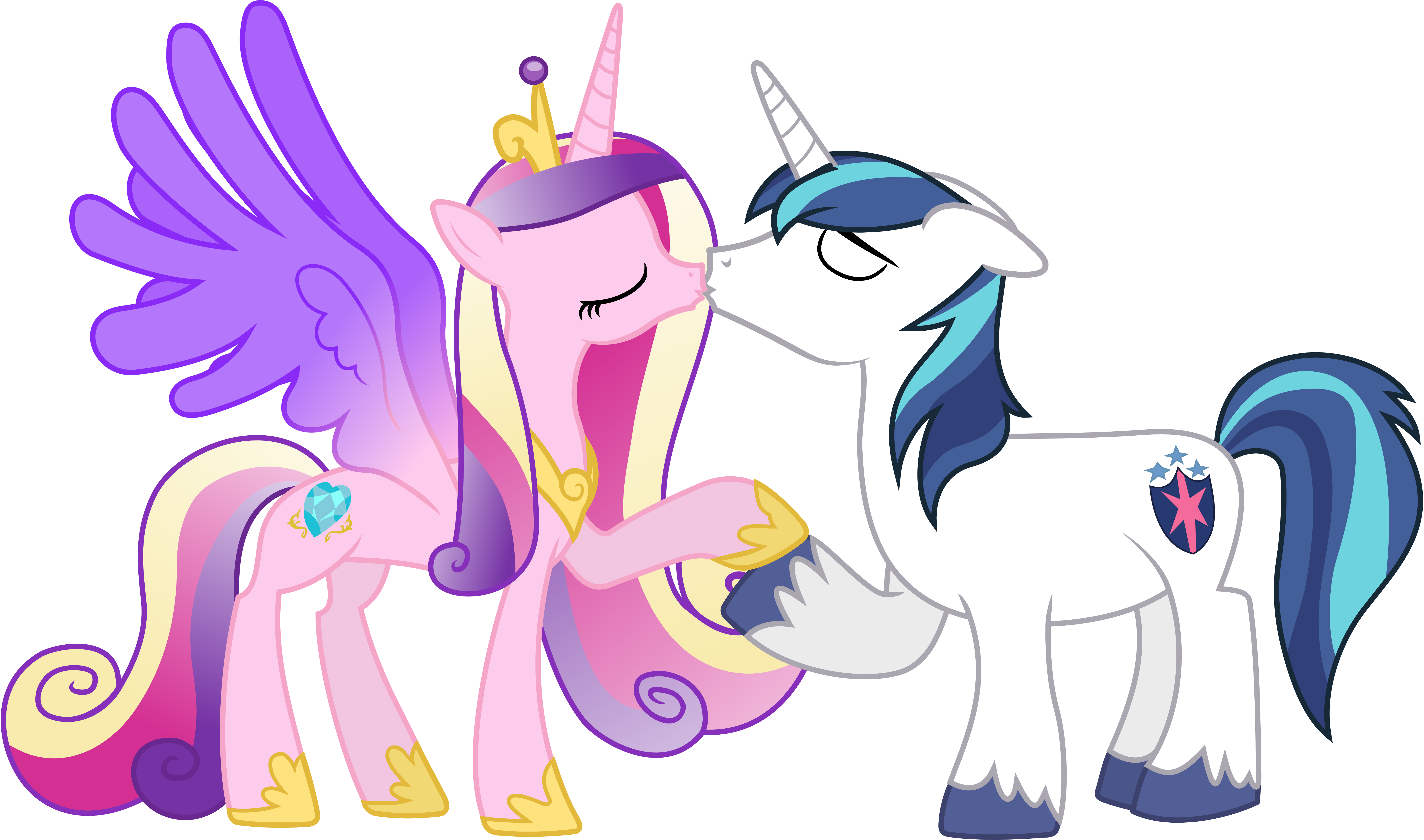 Cadance and Shining Kissing (Normal Version)