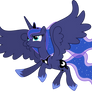 Princess Luna in Flight