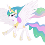 Princess Celestia in Flight