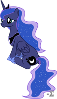 Princess Luna Sitting Down (And Looking Adorable)