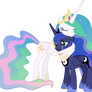 Princess Celestia Comforts Princess Luna