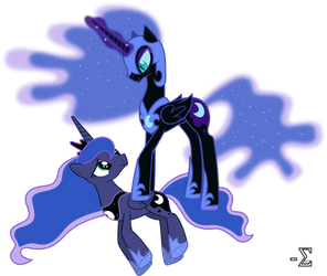 Nightmare Moon Defeats Princess Luna