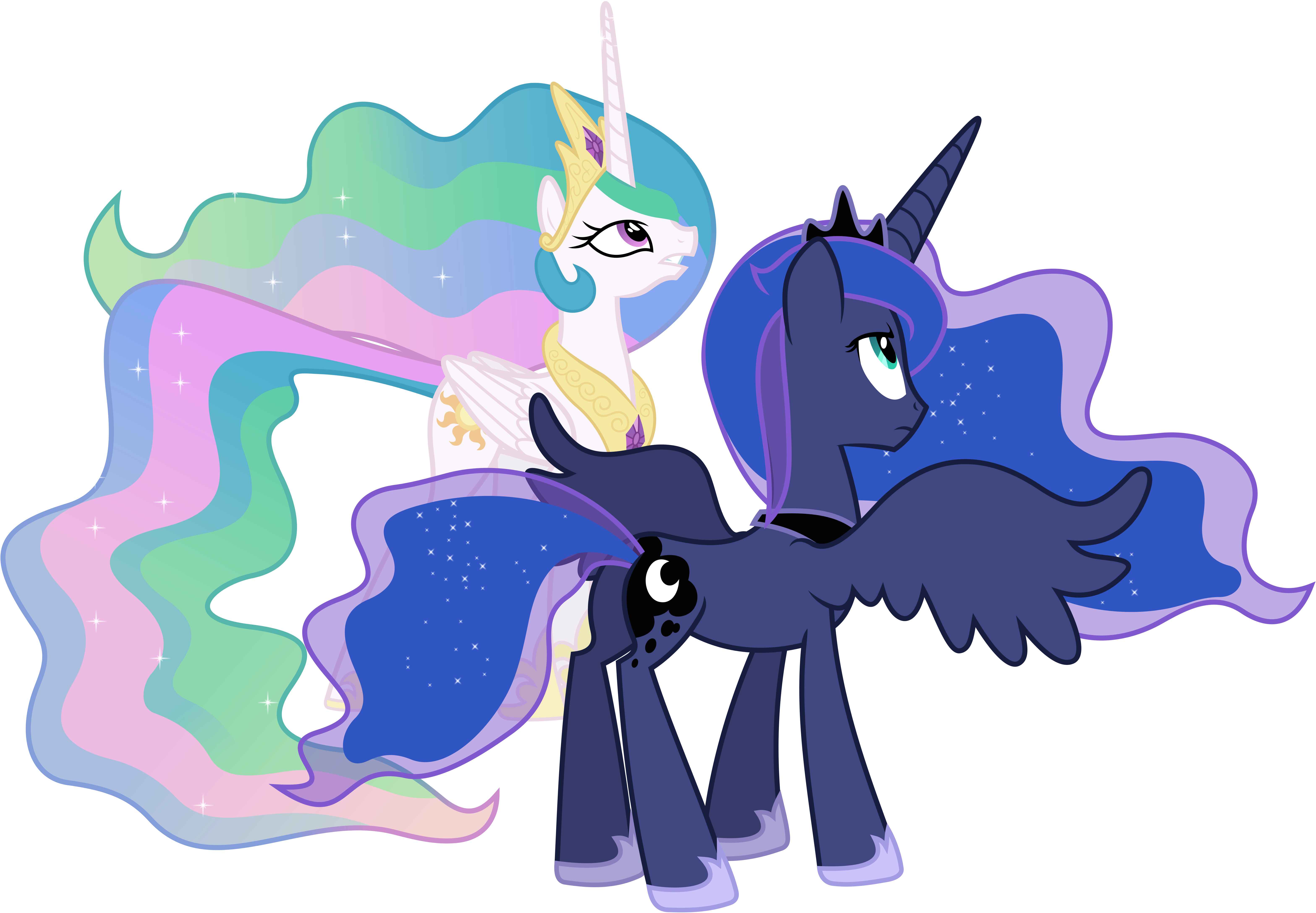 Princess Celestia and Princess Luna Conversing (2)